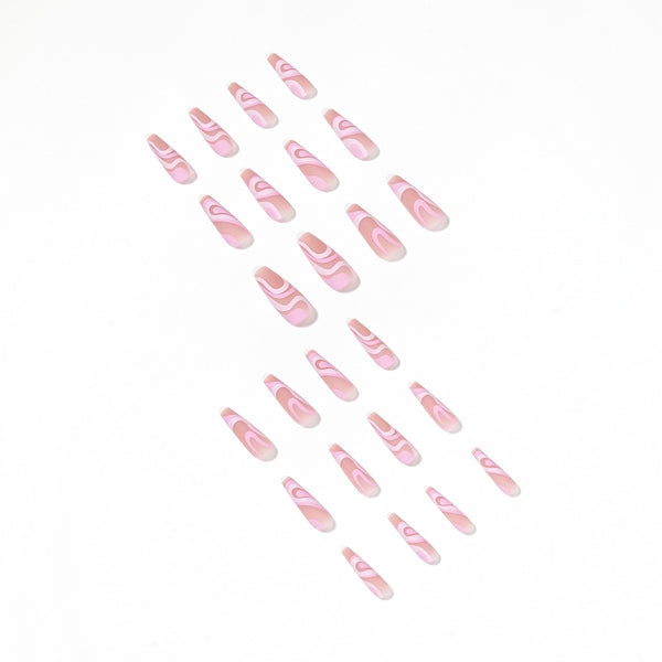 12 Sizes-24 Pcs Press On Nails JP1407