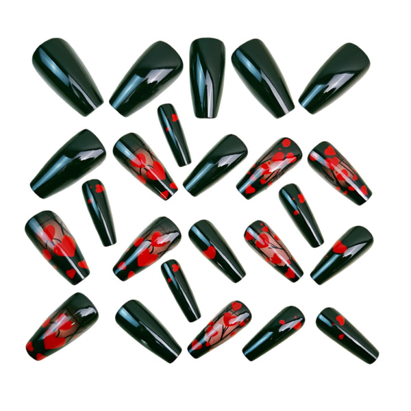 12 Sizes-24 Pcs Press On Nails Y1668