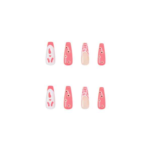 12 Sizes-24 Pcs Press On Nails W072