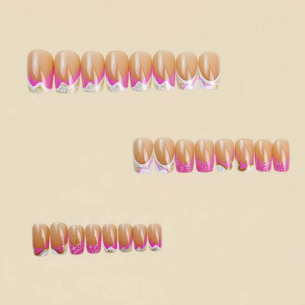 12 Sizes-24 Pcs Press On Nails Y778