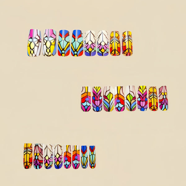 12 Sizes-24 Pcs Press On Nails Y559