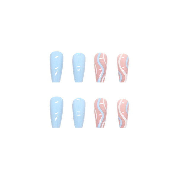 12 Sizes-24 Pcs Press On Nails W184