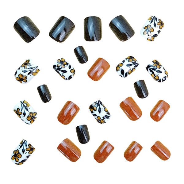 12 Sizes-24 Pcs Press On Nails Y096