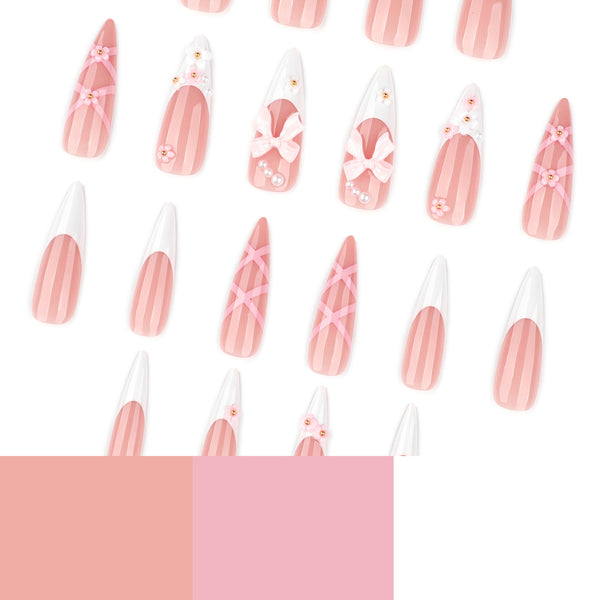 12 Sizes-24 Pcs Press On Nails JP4230