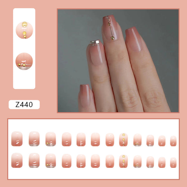 12 Sizes-24 Pcs Press On Nails Z440