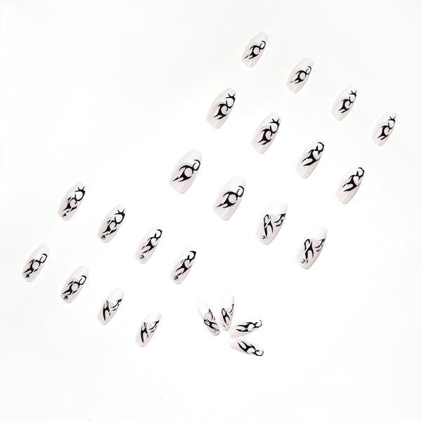12 Sizes-24 Pcs Press On Nails JP1210
