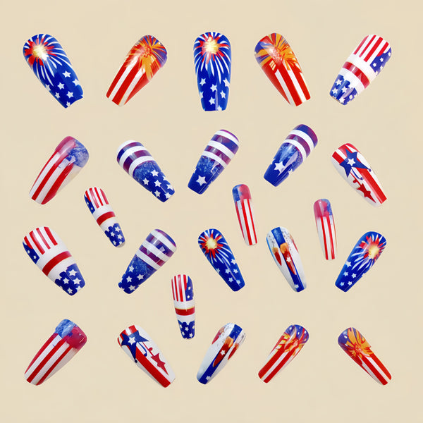 12 Sizes-24 Pcs Press On Nails Y633