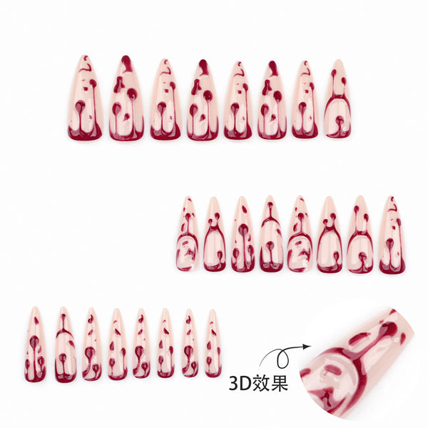 12 Sizes-24 Pcs Press On Nails JP3422