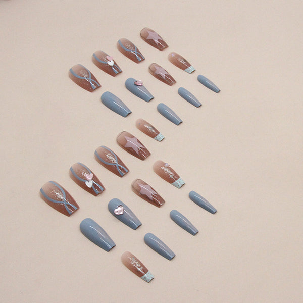 12 Sizes-24 Pcs Press On Nails Z766