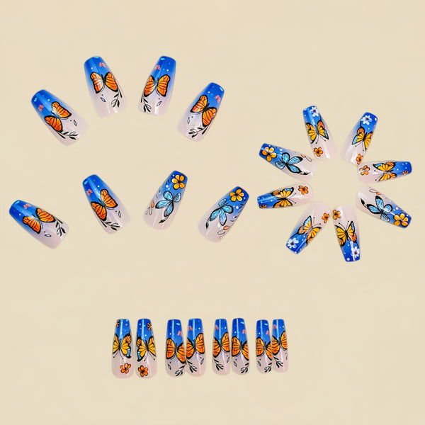 12 Sizes-24 Pcs Press On Nails Y1875