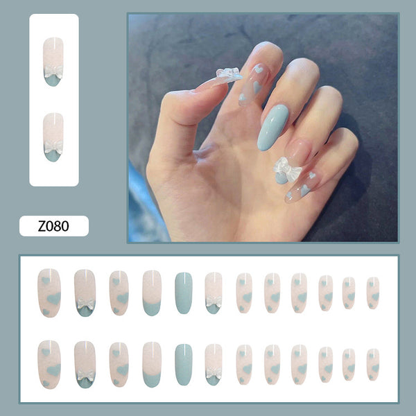 12 Sizes-24 Pcs Press On Nails Z041