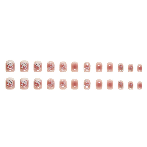 12 Sizes-24 Pcs Press On Nails Z566