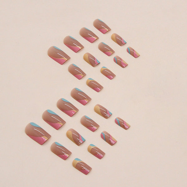 12 Sizes-24 Pcs Press On Nails W626