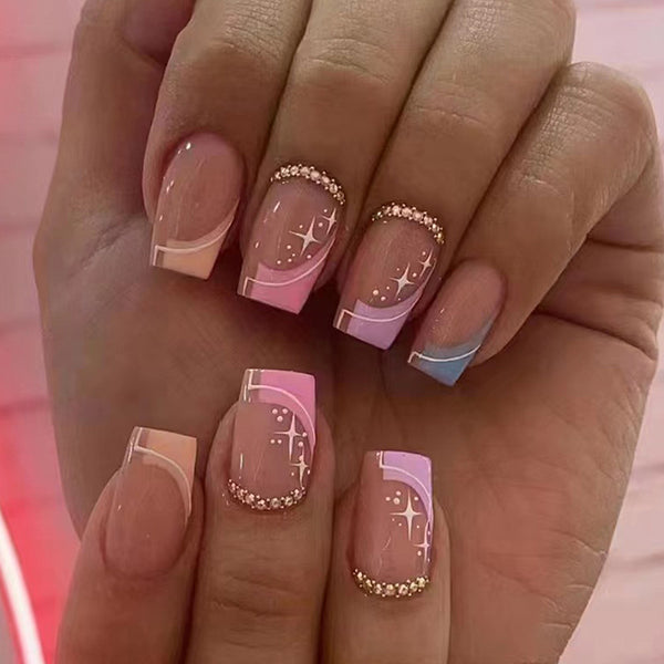12 Sizes-24 Pcs Press On Nails Z767
