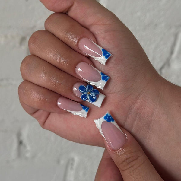 12 Sizes-24 Pcs Press On Nails BZ1417