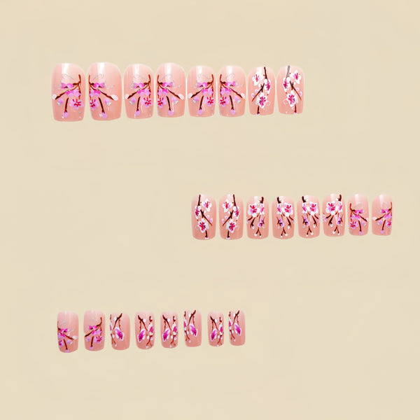 12 Sizes-24 Pcs Press On Nails Y526