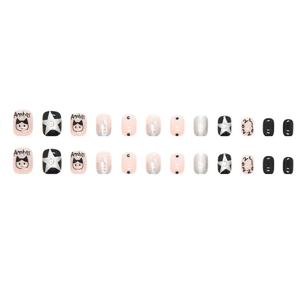 12 Sizes-24 Pcs Press On Nails Z502