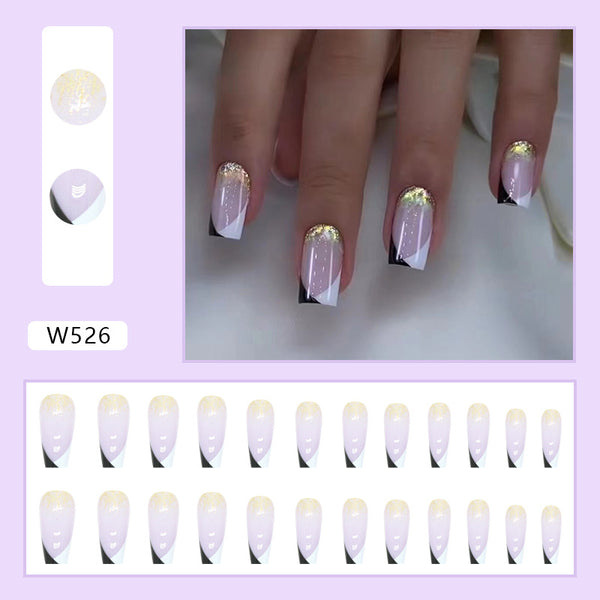 12 Sizes-24 Pcs Press On Nails W526