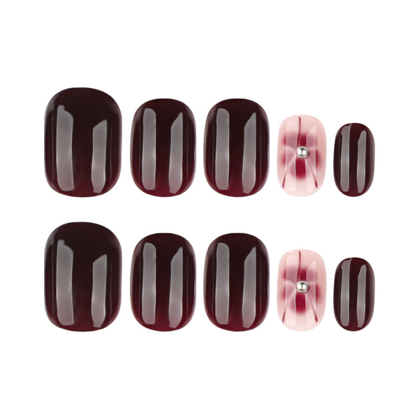 12 Sizes-24 Pcs Press On Nails JP4165