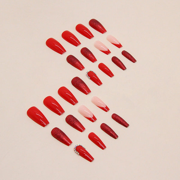 12 Sizes-24 Pcs Press On Nails Z657
