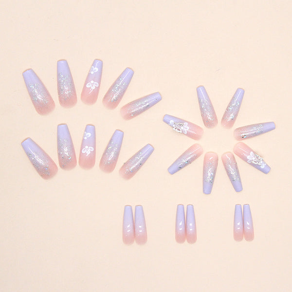 12 Sizes-24 Pcs Press On Nails Z640