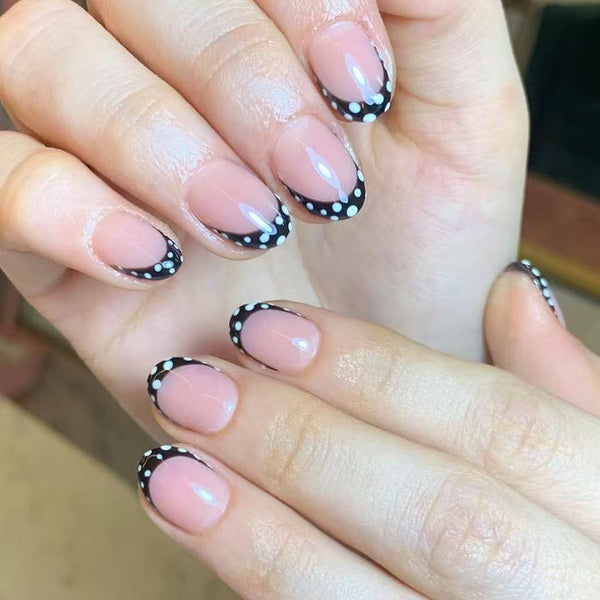 12 Sizes-24 Pcs Press On Nails C1411
