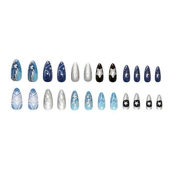 12 Sizes-24 Pcs Press On Nails W2087