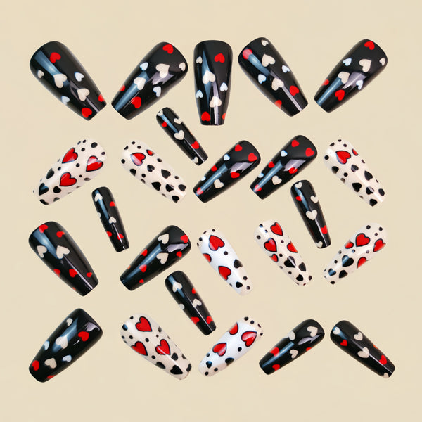 12 Sizes-24 Pcs Press On Nails Y1701