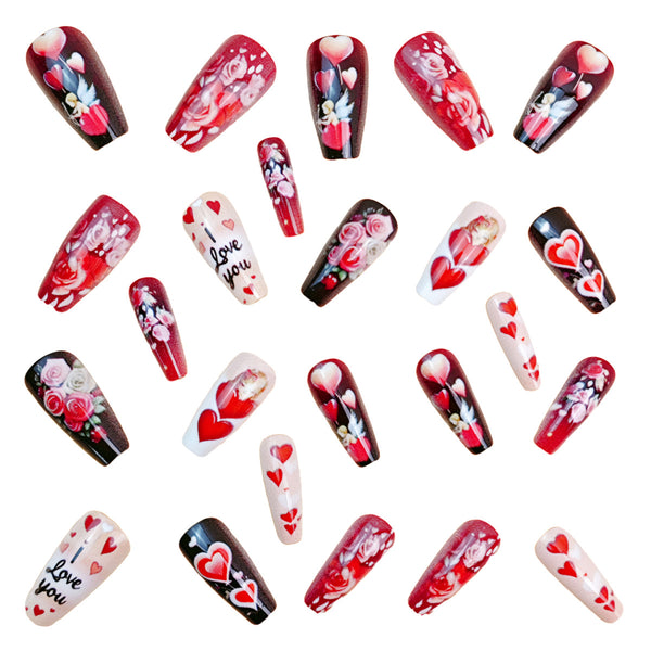 12 Sizes-24 Pcs Press On Nails Y880