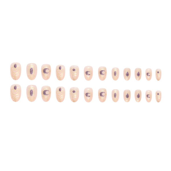 12 Sizes-24 Pcs Press On Nails W744