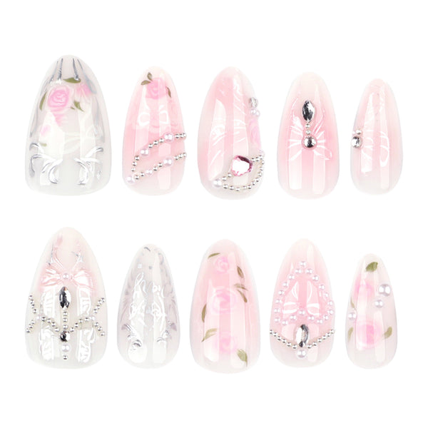 12 Sizes-24 Pcs Press On Nails JP3891
