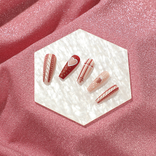 12 Sizes-24 Pcs Press On Nails JP1917