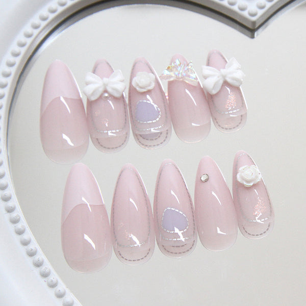 12 Sizes-24 Pcs Press On Nails Z966
