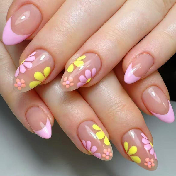 12 Sizes-24 Pcs Press On Nails C1021