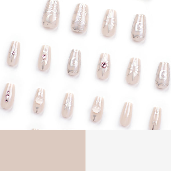 12 Sizes-24 Pcs Press On Nails JP2834