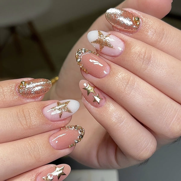 12 Sizes-24 Pcs Press On Nails JP4391