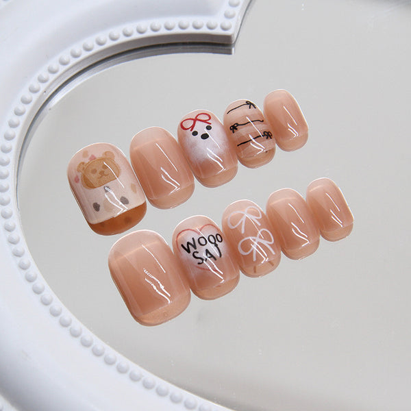 12 Sizes-24 Pcs Press On Nails R857