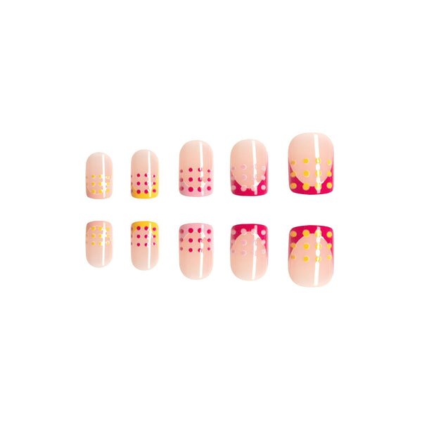 12 Sizes-24 Pcs Press On Nails C313