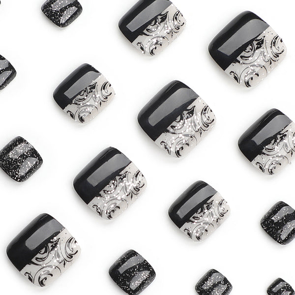 12 Sizes-24 Pcs Press On Nails JP3214