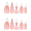 12 Sizes-24 Pcs Press On Nails JP4230
