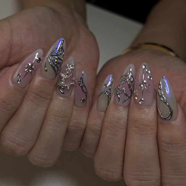 12 Sizes-24 Pcs Press On Nails JP3690