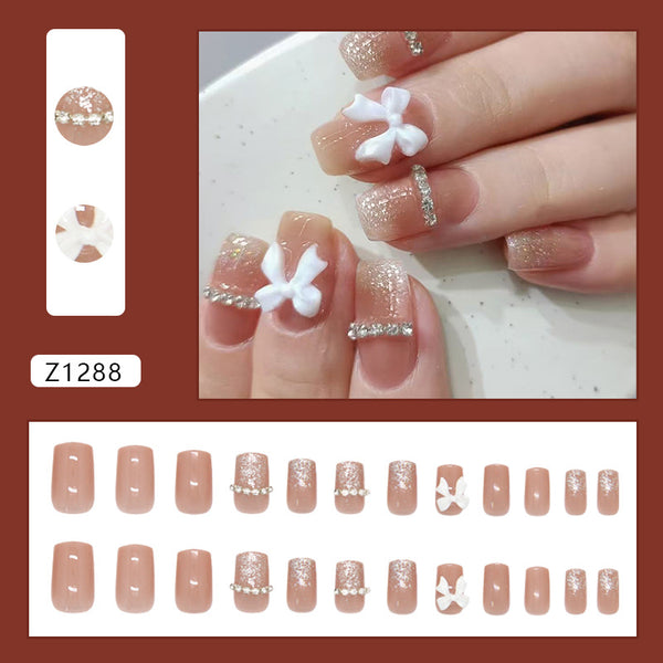 12 Sizes-24 Pcs Press On Nails Z1288