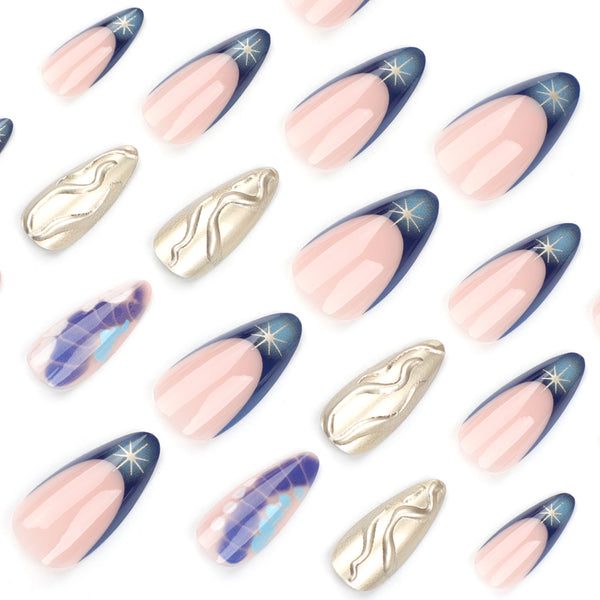 12 Sizes-24 Pcs Press On Nails JP3389