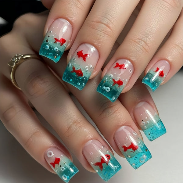 12 Sizes-24 Pcs Press On Nails Y1083