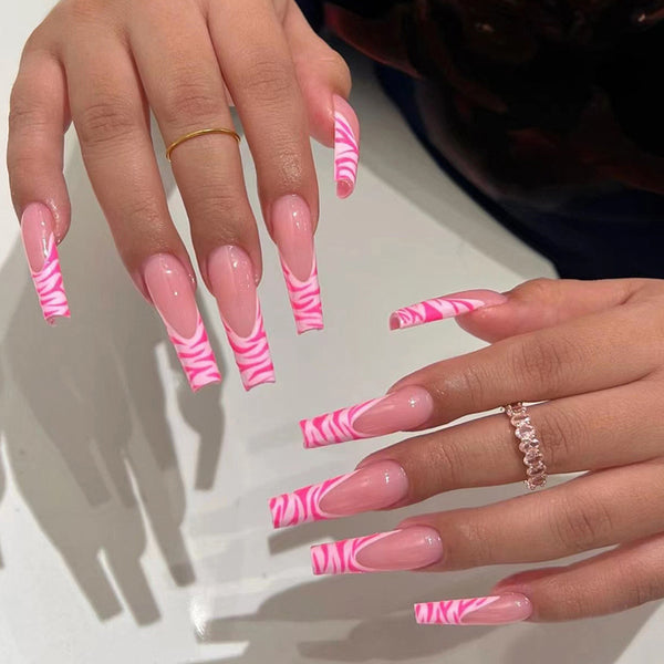 12 Sizes-24 Pcs Press On Nails G006