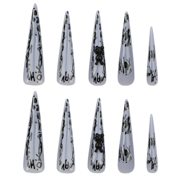 12 Sizes-24 Pcs Press On Nails JP3490