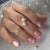 12 Sizes-24 Pcs Press On Nails W1258