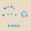 12 Sizes-24 Pcs Press On Nails Y1075
