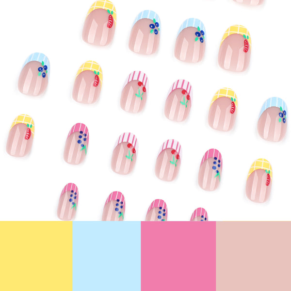 12 Sizes-24 Pcs Press On Nails JP3963