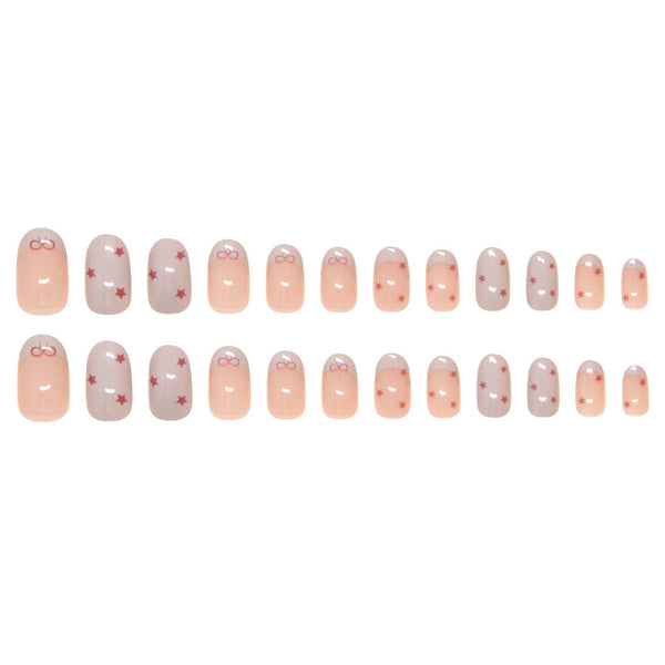 12 Sizes-24 Pcs Press On Nails R876
